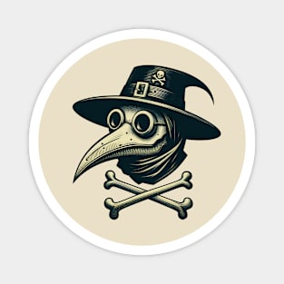 Plague Doctor - Skull and Bones Magnet